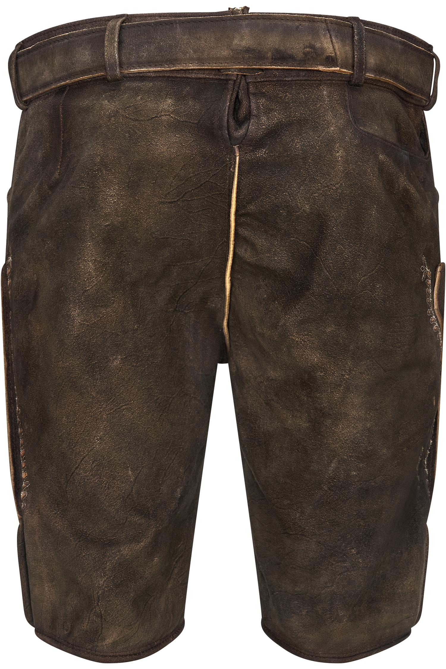 Dunkelbraune Gamsbock Lederhose Weimar in Dunkelbraun